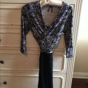 Black and white maternity/nursing dress